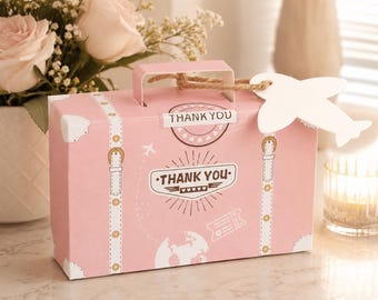 Mini Suitcase Favor Box Treat Boxes for Wedding Bridal Shower Baby