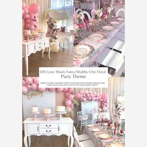 Step by Step DIY Love Shack Fancy Shabby Chic Floral Themed Bridal Baby Shower First Birthday Party Planner Decor Guide Event PDF Guide