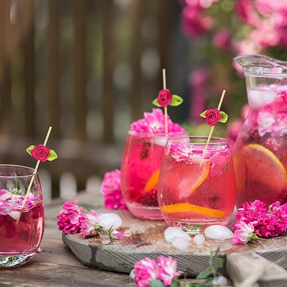 100 Stuzzicadenti A Forma Di Cuore - Stecchini Bambù Per Cocktail