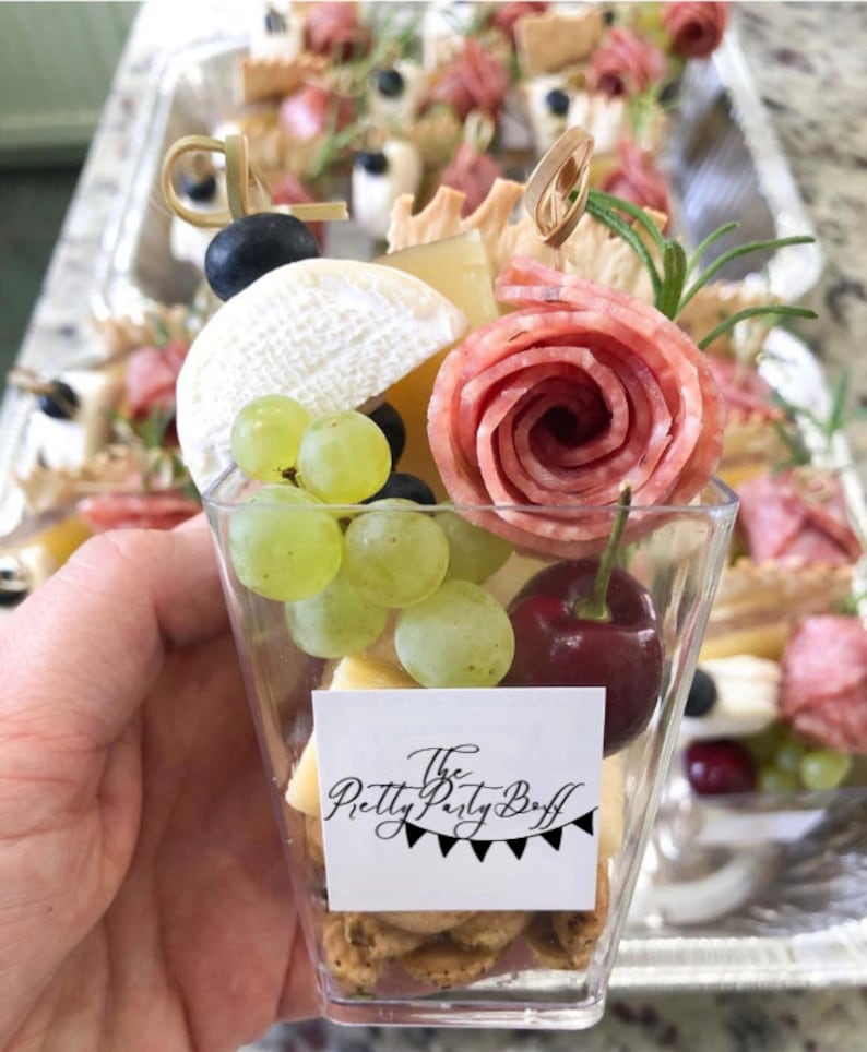 Clear Aesthetic Charcuterie Favor Cups and Toothpicks for Etsy Australia