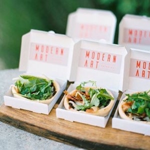 Mini Pizza Boxes for Wedding Party Food Favors Pizza Favors Food Display Catered Events Disposable Small Pizza Boxes Pizza Birthday Party