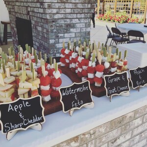 Wooden Paddle Flat Charcuterie Skewer Bamboo Toothpicks set for Charcuterie Food Display Appetizers Cones Cooking BBQ Skewer Catering Buffet