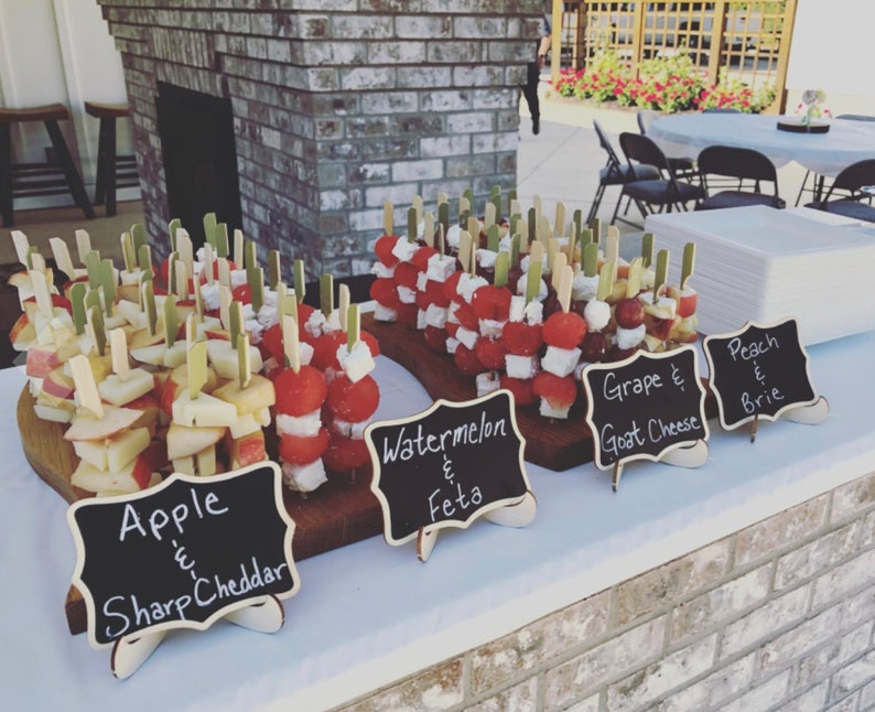 Wooden Paddle Flat Charcuterie Skewer Bamboo Toothpicks set for Charcuterie Food Display Appetizers Cones Cooking BBQ Skewer Catering Buffet