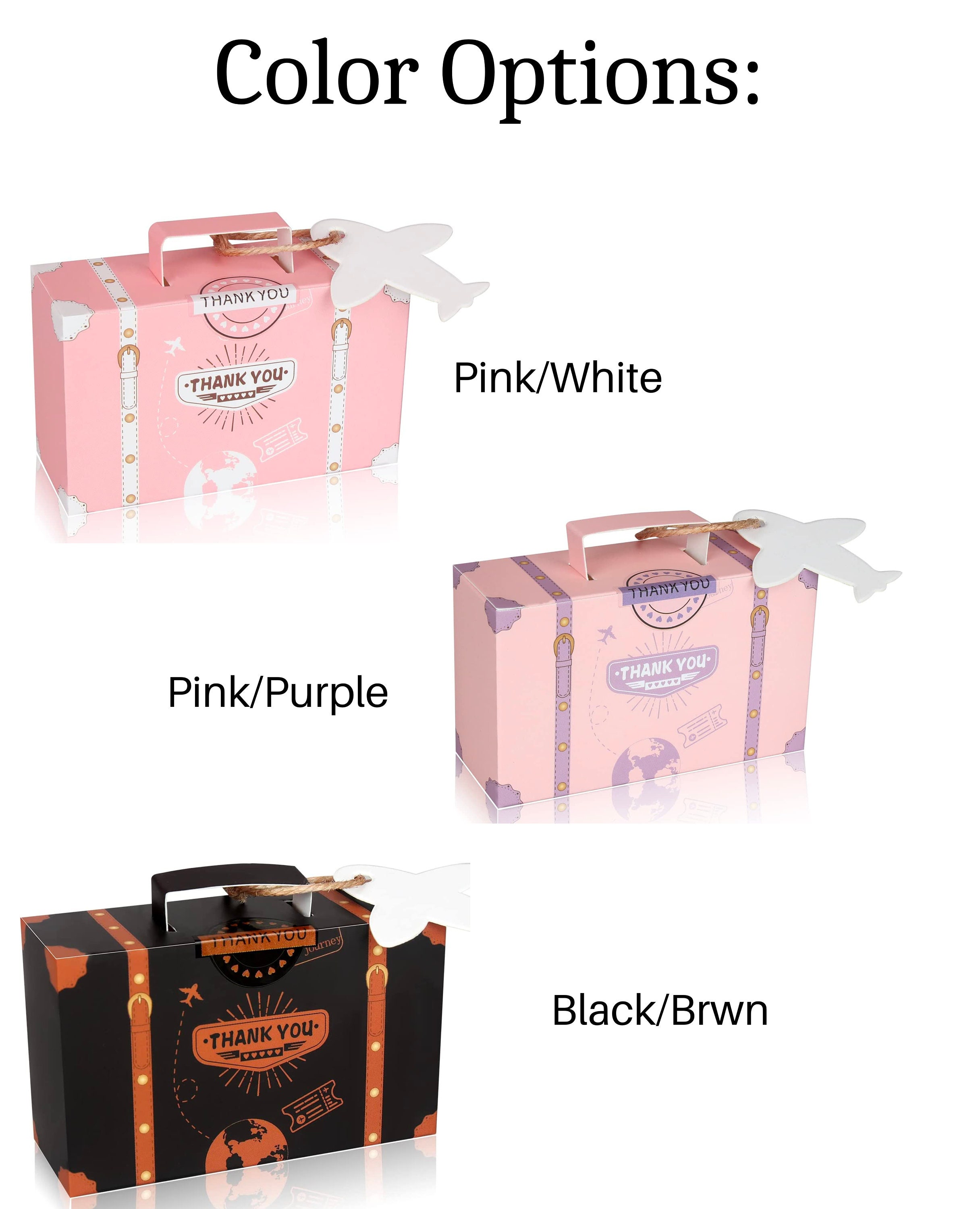 Mini Suitcase Favor Box Treat Boxes for Wedding Bridal Shower Baby