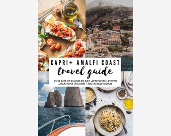 Italien Ultimative Travel Guide Digital Download Top-Attraktion Die besten Orte zum Essen Vollständige Reise nach Capri Die Amalfiküste Positano Sorrent