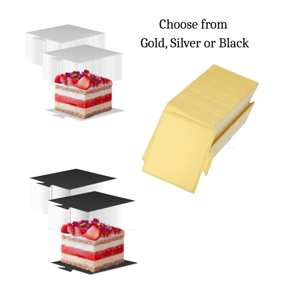 100 Pcs Cake Boards, Rechthoek Mousse Cake