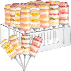 Sinofort Pop, taart-pop-houder en lollystandaard, 20 gaten, cellofaanzakjes, lollysticks, metallic twist-stropdassen voor bruiloften, verjaardagsfeesten, babyfeesten