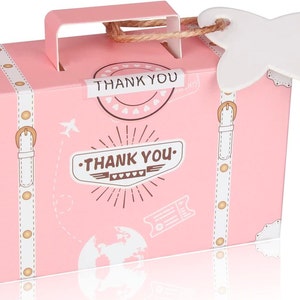 Mini Suitcase Favor Box Treat Boxes for Wedding Bridal Shower Baby Shower Jetset Bday Party Favor Box Mini Candy Box Travel Themed Shower
