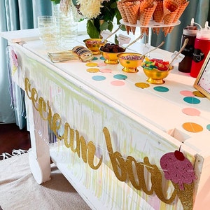 Ice Cream Bar DIY Decor Kit Package Ice Cream Party Bridal Shower ...