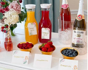 Mimosa Bar Decor Kit Package with Mimosa Bar Signage for Mimosa Serving of 24 People Fruit Bowls Bridal Shower Package Bridal Brunch Wedding