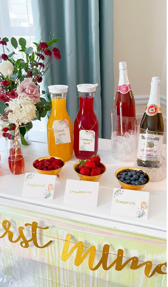 Mimosa Bar Decor Kit Package With Mimosa Bar Signage for Mimosa Serving of 24 People Fruit Bowls Bridal Shower Package Bridal Brunch Wedding Etsy Canada