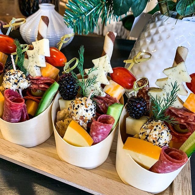 Caja De Aperitivos De Picnic Con 8 Compartimentos, Tapa Hermética Y Asa, Incluye 4 Tenedores, Para Frutas, Dulces Y Snacks