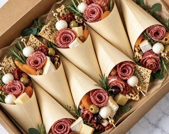 Charcuterie Bamboo Cones Toothpicks for Stand Holder Grazing Table Appetizer Cups Cones Catered Events Buffets Bridal Showers Weddings