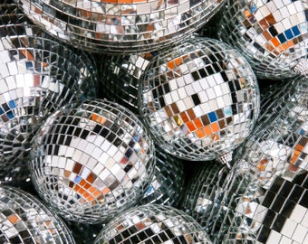 Small Size Mirror Disco Ball Silver Disco Cowgirl Party Disco Ball Disco Bachelorette Party Decoration Disco Ball Decor Wedding Disco Party