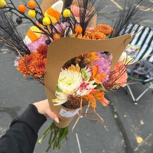 Blumen-Bar Blumenstrauß Kraft Geschenk Taschen für Ihre eigene Blumenstrauß Station Brautparty Babyparty Geburtstagsparty Florist Kit Blumenwagen