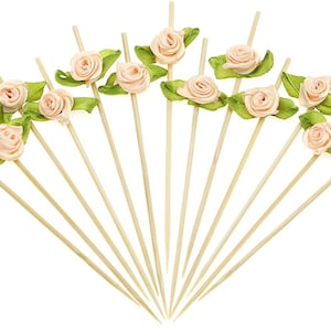 Rose Charcuterie Toothpicks set for Charcuterie Cake Toppers Food Display Appetizers Cones Grazing Table Catered Events Buffets Showers