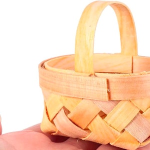 Individual Fruit Berry Basket Favor Tiny Wooden Picnic Basket Catering Display Wedding Favor Bridal Shower Food Fresh Framers Market Display