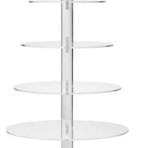 Cupcake and Cake Stand 6, 5, or 4 Tier Large Cupcake Tower Display Round Cupcake Holder Acrylic Dessert Stand Display Tree for Party Wedding