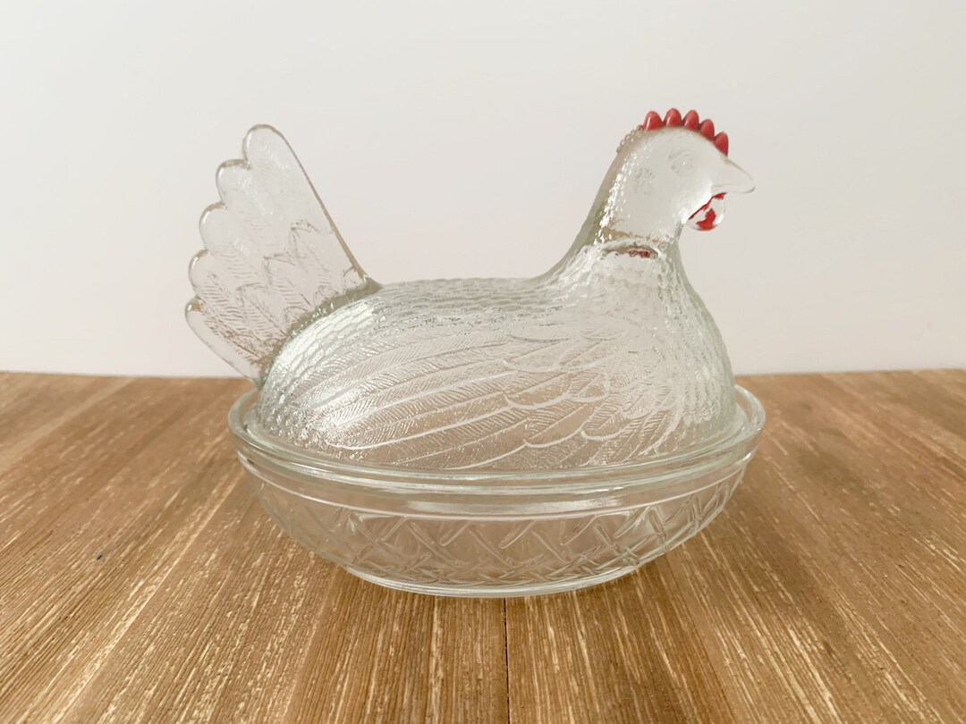 【送料無料】インディアンガラス 小物入れ ニワトリ Hen on Nest 送料無料】インディアンガラス 小物入れ ニワトリ Hen on Nest