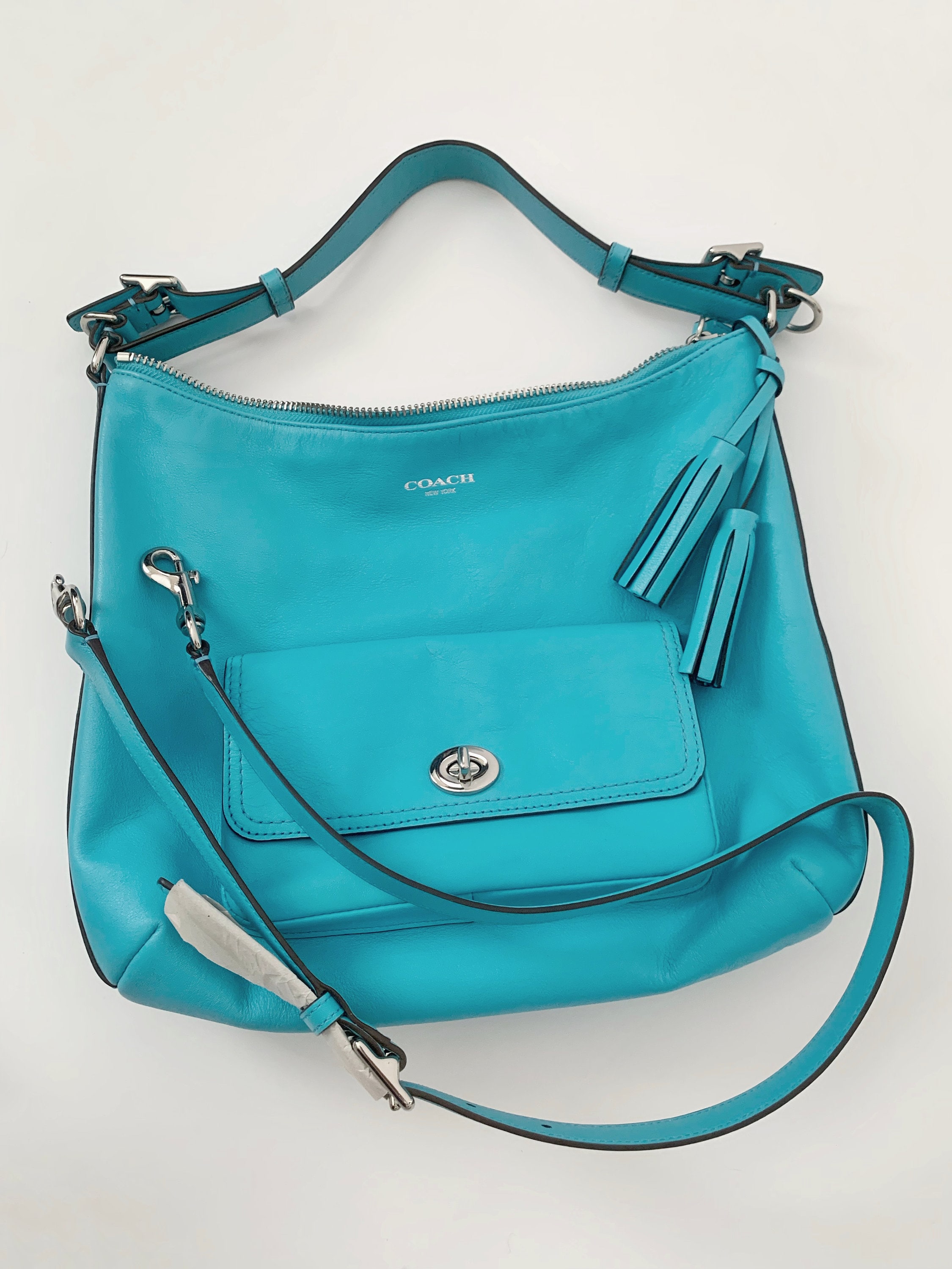 Coach Legacy Bag Hobo Aqua Crossbody Strap Silver Accents Designer Bag Coach Purse - Etsy