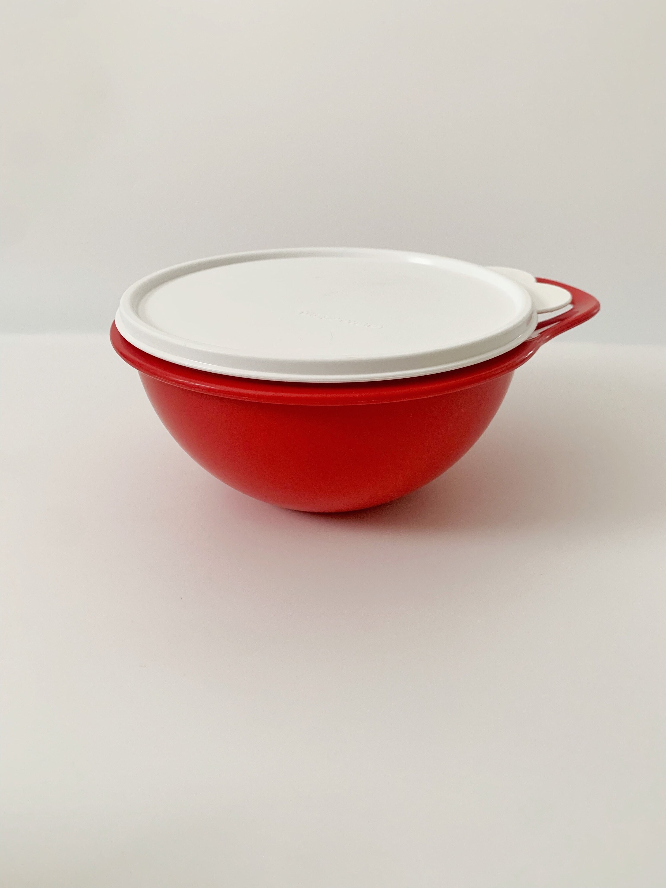 Three Large Red Tupperware Bowls - 1 lid - Lil Dusty Online