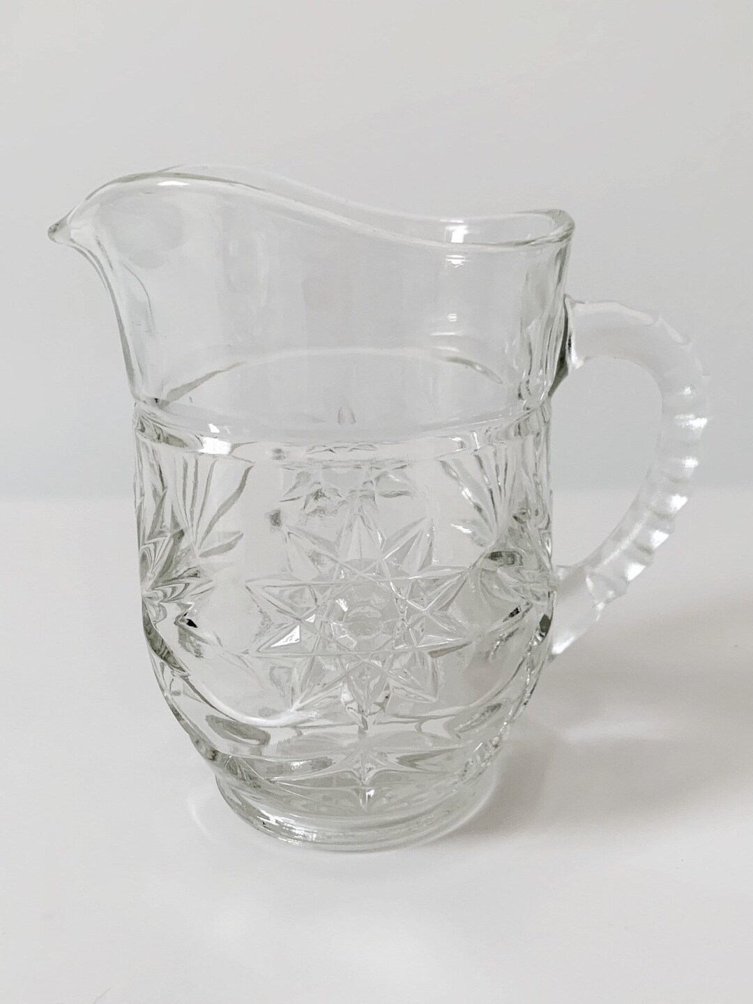 Anchor Hocking Early American Prescut Pint Pitcher Mid - Etsy