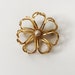 14K Gold Lotus Leaf Brooch With Moissanite & Pearl – Elegant Flower Design Brooch, Unique Jewelry Gift For Women - View #3