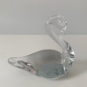 FM Ronneby Sweden Glass Swan: Mid-Century Modern Figurine