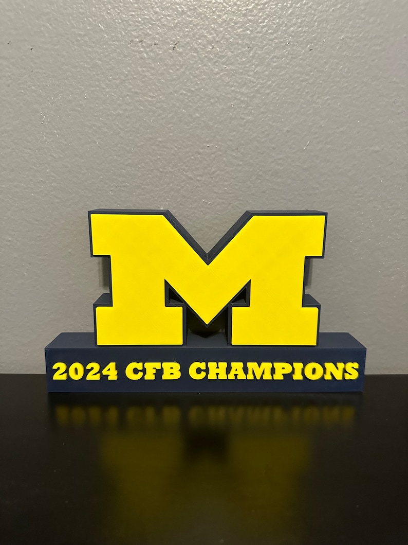 Custom 3D Printed University of Michigan Block M - Etsy