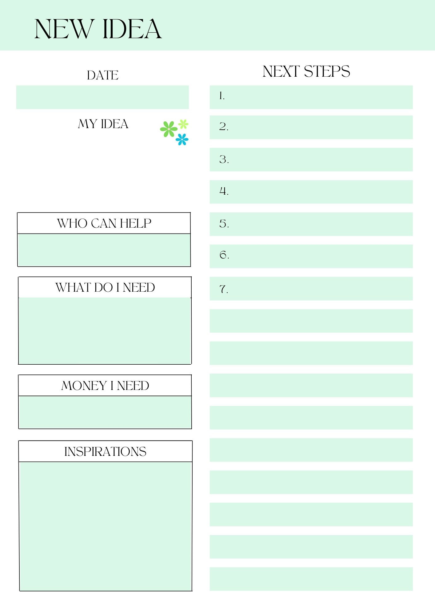 Idea Tracker: A Printable PDF Template for Organizing Your Brilliant Idea Tracker: A Printable PDF Template for Organizing Your Brilliant