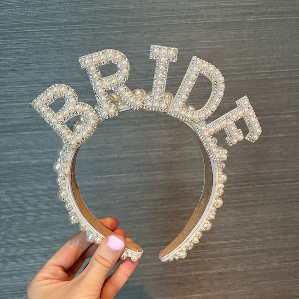 Pearl bride headband, wedding, bachelorette party