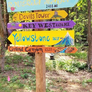 Fun Colorful Directional Sign - Post Not Included. - Etsy