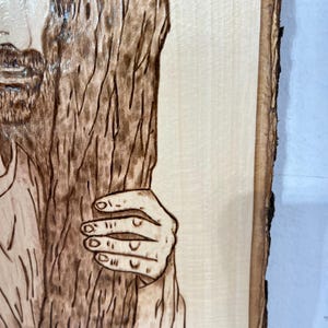 Jesus Wood Burning Art, Basswood, Pyrography Art, Live Edge Plaque ...