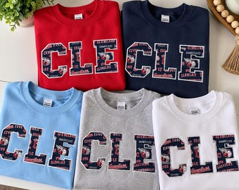 Cleveland, Ohio Baseball Embroidery Crewneck - Color Options Now Available