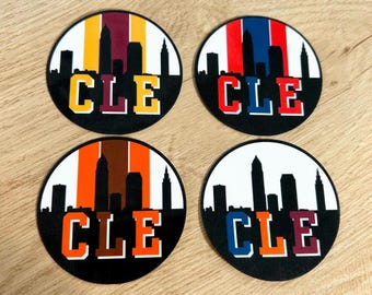 Cleveland Sports Stickers, Sticker For Laptop, Bottle, Hydroflask, Phone, Hard Hat, Toolbox