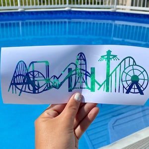 Cedar Point Skyline Roller Coasters Decal, vinyl logo, stickers, tumbler sticker, vinyl decals, laptop stickers, decals