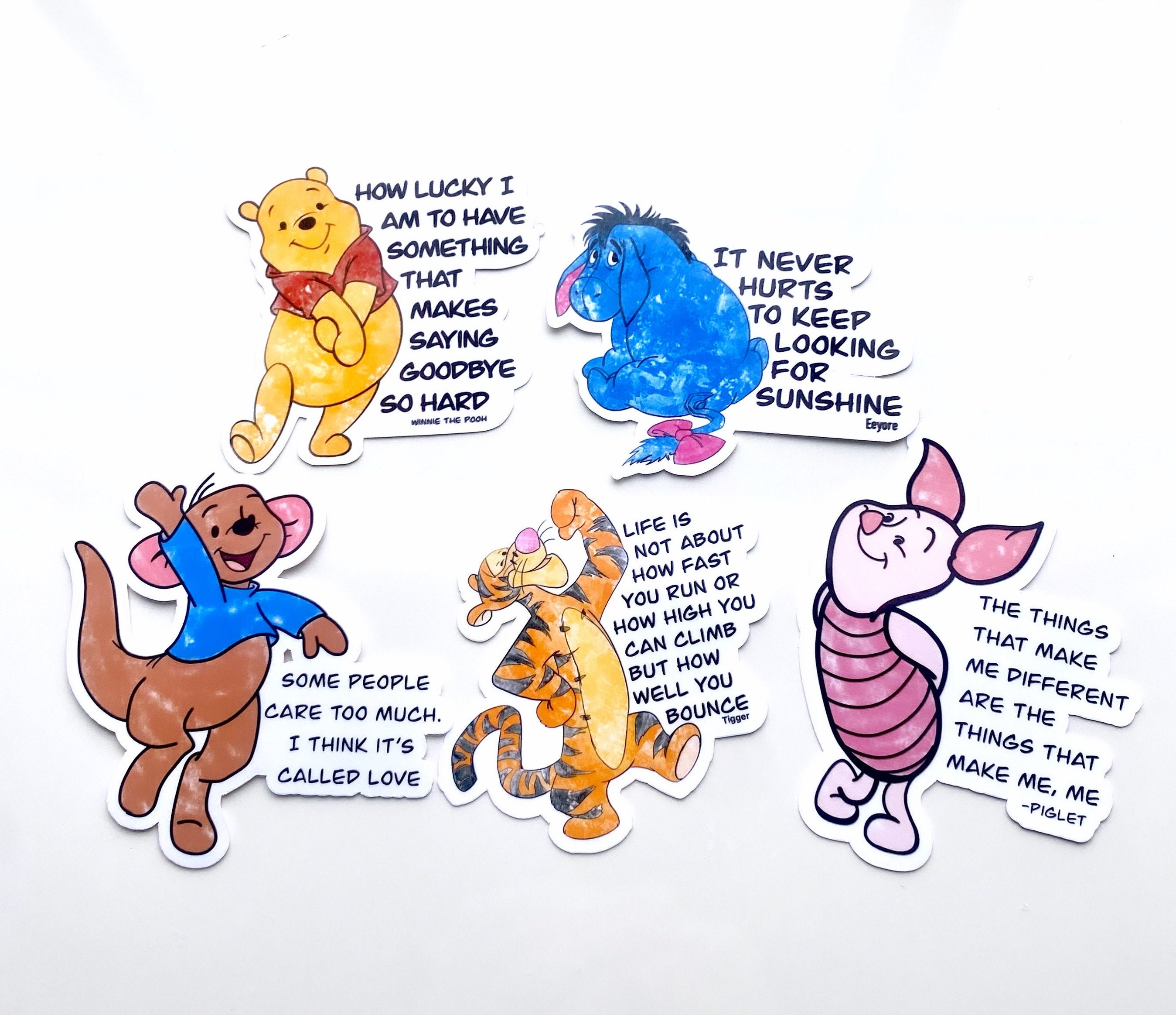 Winnie The Pooh Fabric 100% Cotton Fabric Fat Quarter Tumbler Cut Eeyore  Tigger Piglet Roo Baby Babies Fabric