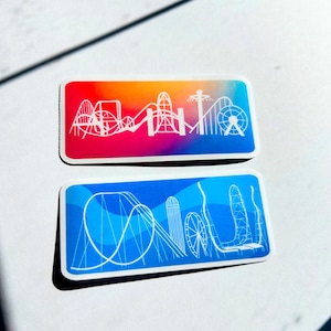 Cedar Point Skyline Sticker For Laptop, Bottle, Hydroflask, Phone, Hard Hat, Toolbox