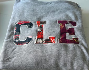 Cleveland Ohio Sports Embroidery Crewneck