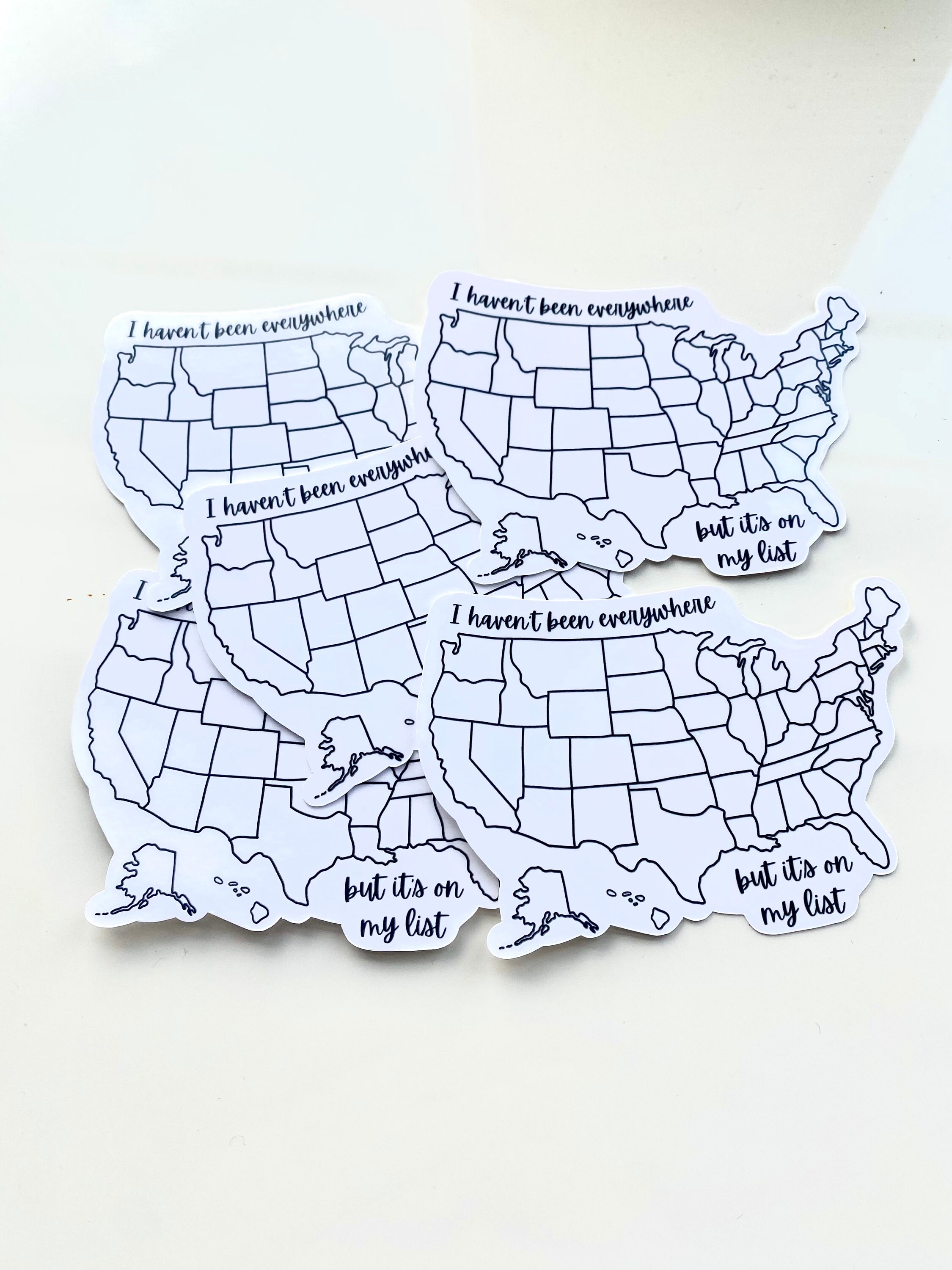 USA Travel Map Vinyl Sticker - Color-in US States - Etsy