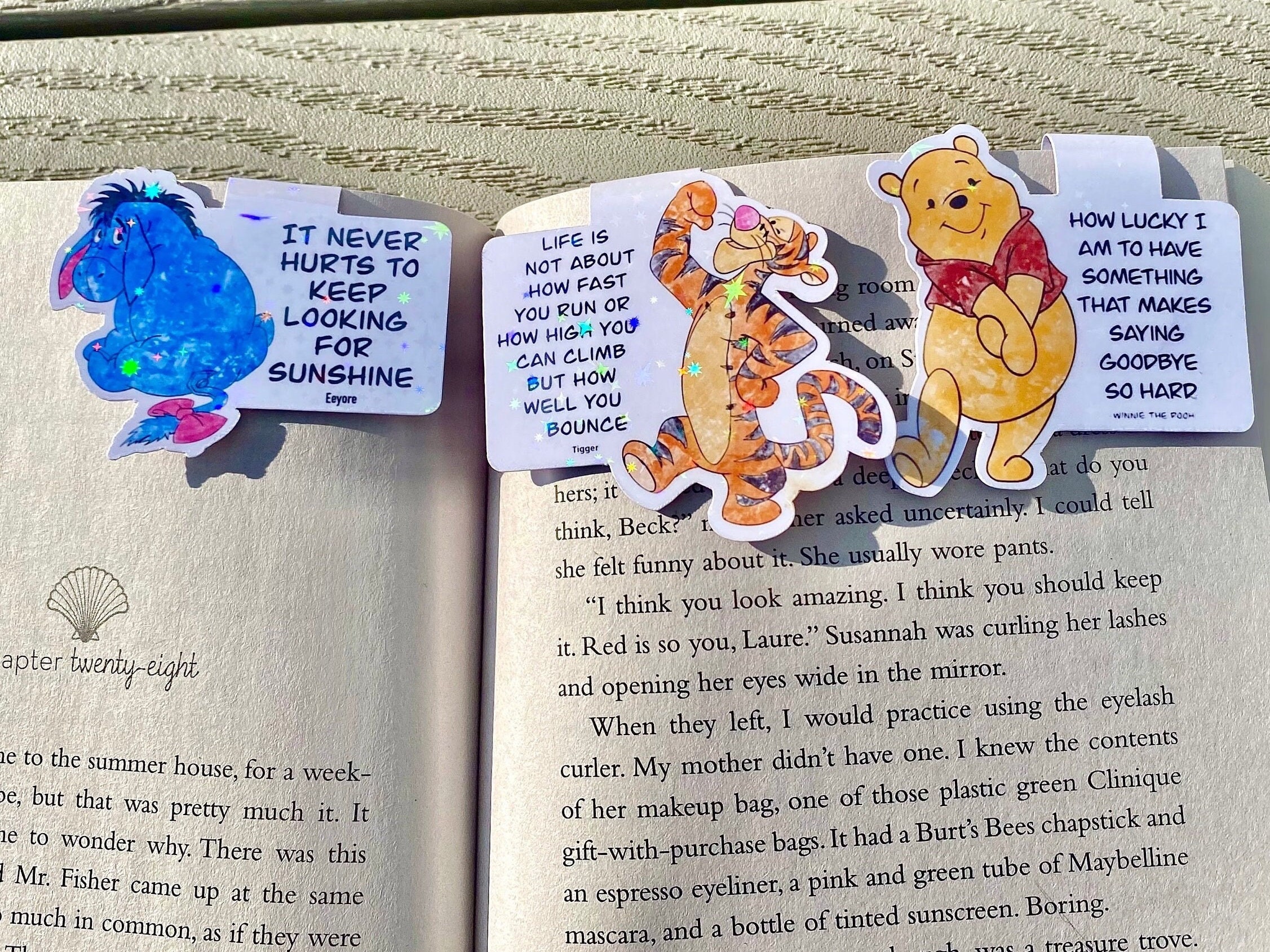 Winnie the Pooh Tigger and Eeyore Quote Bookmarks Magnetic - Etsy Australia