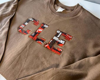 Cleveland Ohio Football Embroidery Crewneck