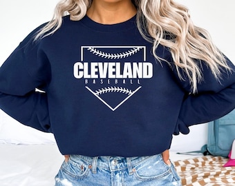 Cleveland Ohio Baseball-ronde hals