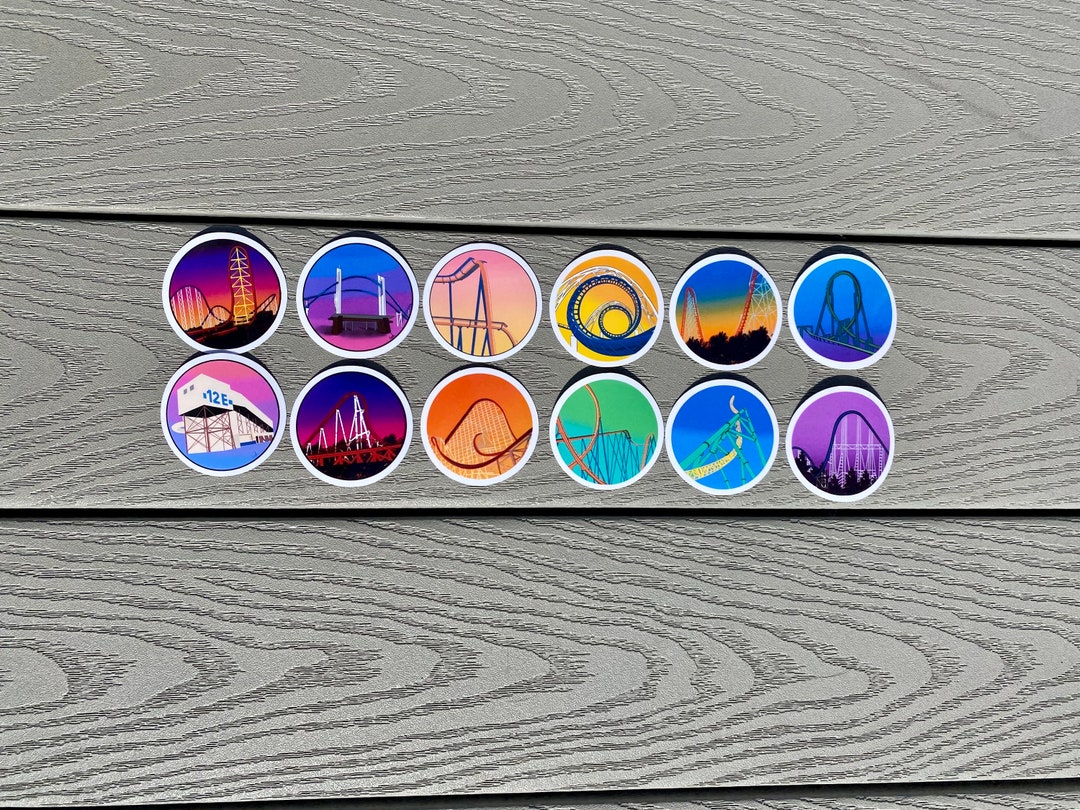 Cedar Point Roller Coaster Stickers for Laptop, Bottle, Hydroflask ...