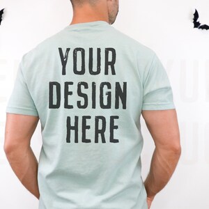 Bay Comfort Colors C1717 | Mens Shirt Mockup | Mens T Shirt Mock | Halloween Mockup | Fall Mockup | Male Model Mockup