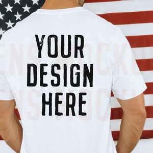 Black Bella Canvas 3001 | Mens Shirt Mockup | Mens T Shirt Mock | Patriotic Mockup | 4th of July Mockup | Mens Mockups | Male Model Mockup