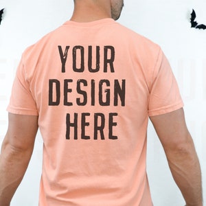 Terracota Comfort Colors C1717 | Mens Shirt Mockup | Mens T Shirt Mock | Halloween Mockup | Fall Mockup | Male Model Mockup