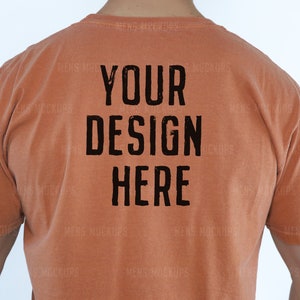 Yam Comfort Colors C1717 | Mens Shirt Mockup | Mens Mockups | Comfort Colors Mockup | Male Model Mockup | Mens Orange Shirt Mockup