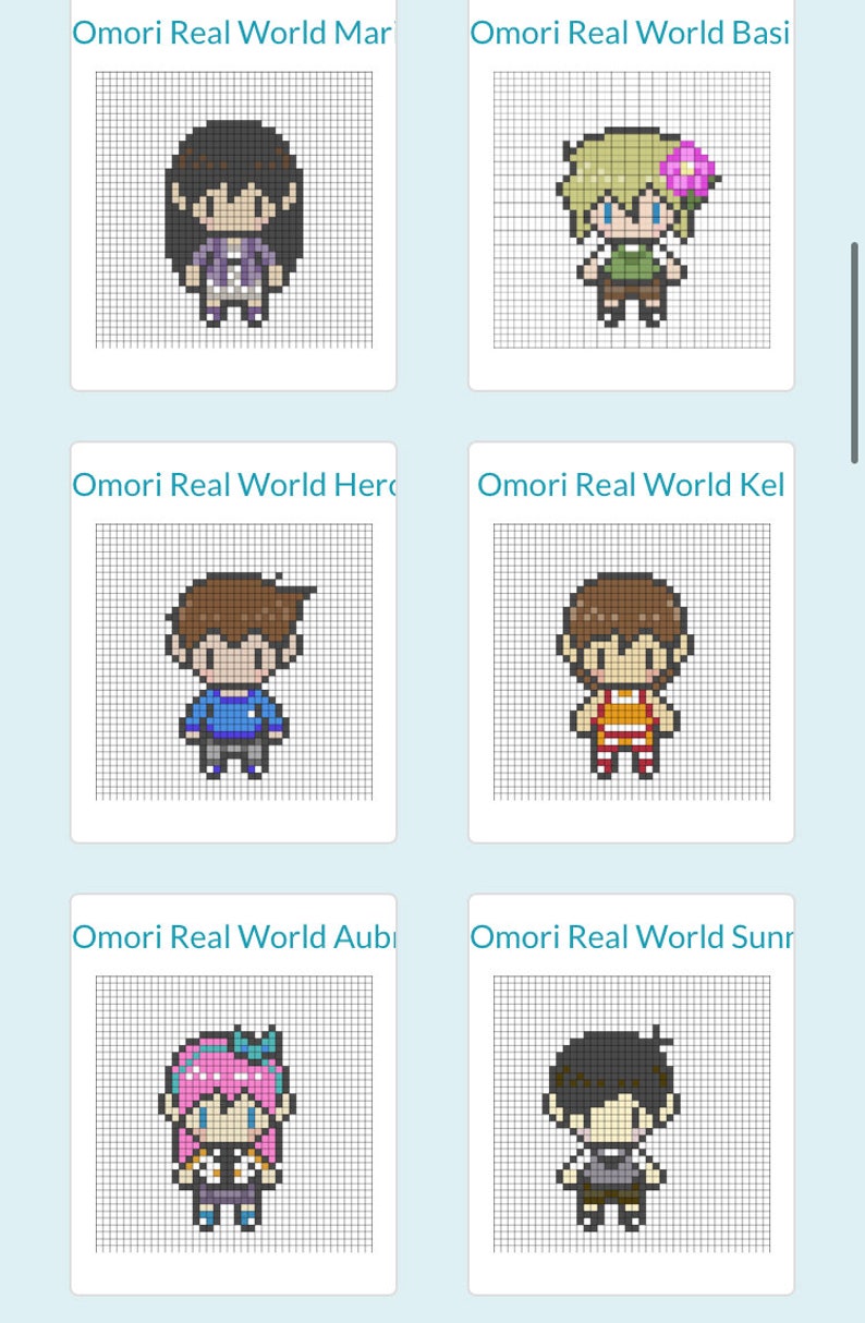 Omori Perler Bead Characters Etsy Canada