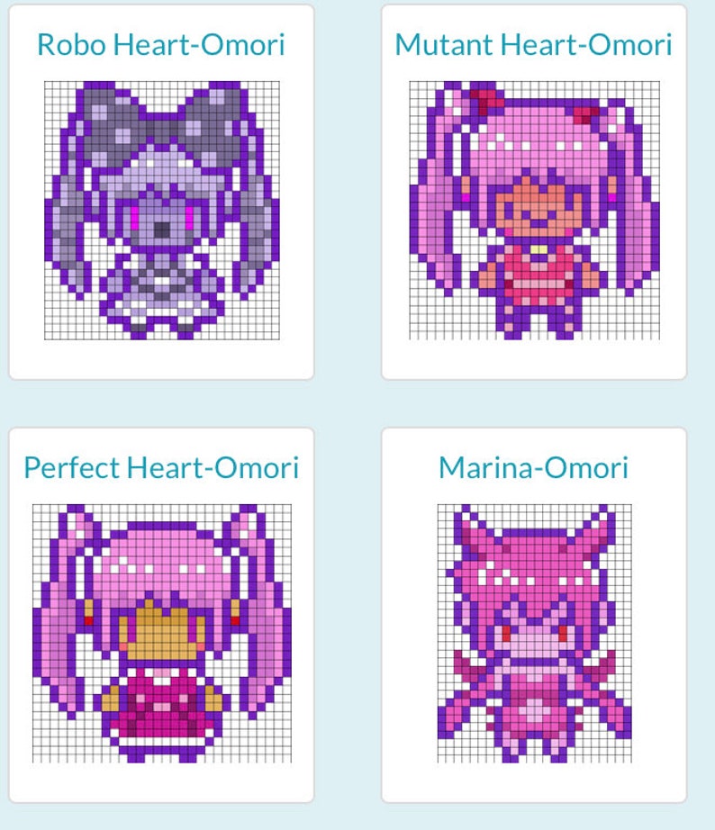 Omori Perler Bead Characters Etsy Canada